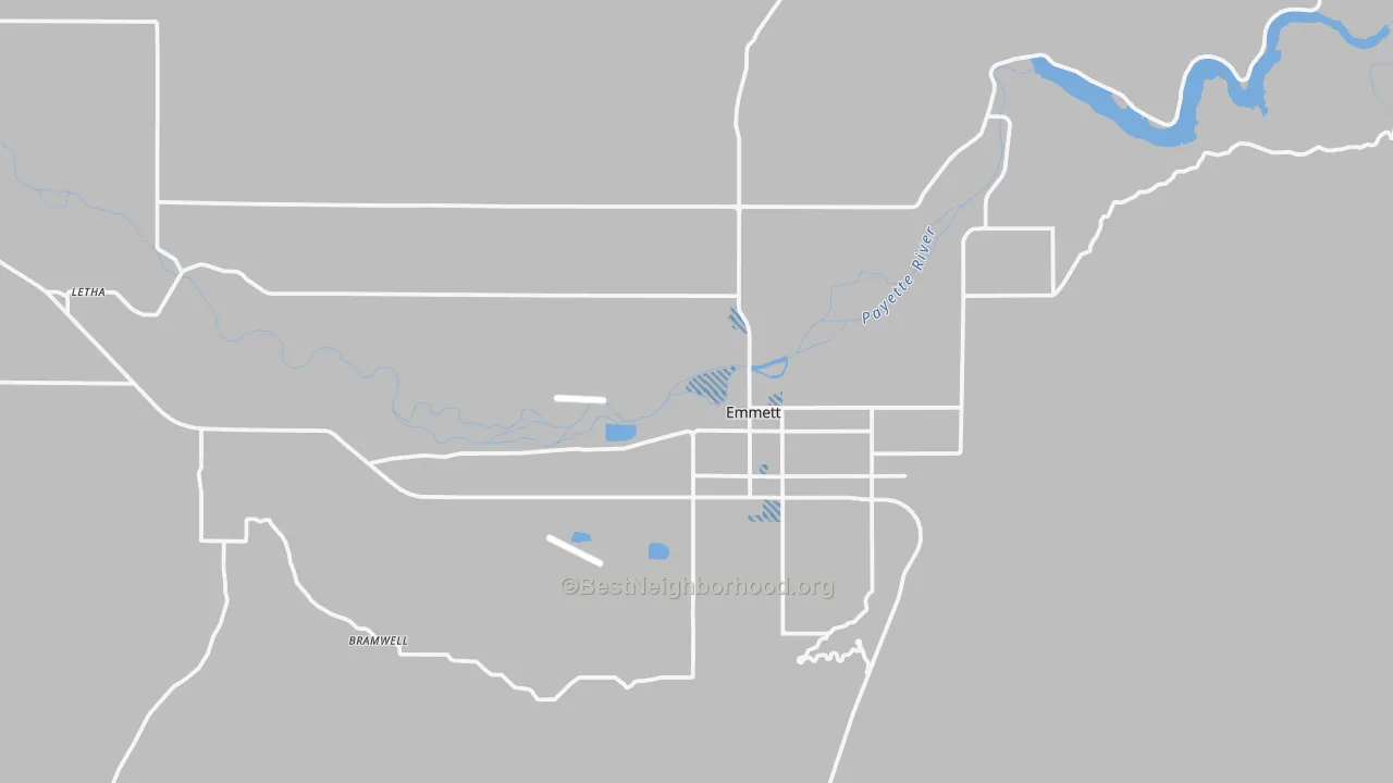 Transit Grade map of 83617, ID