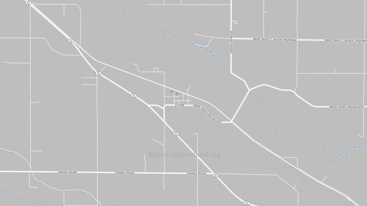 Transit Grade map of 83636, ID