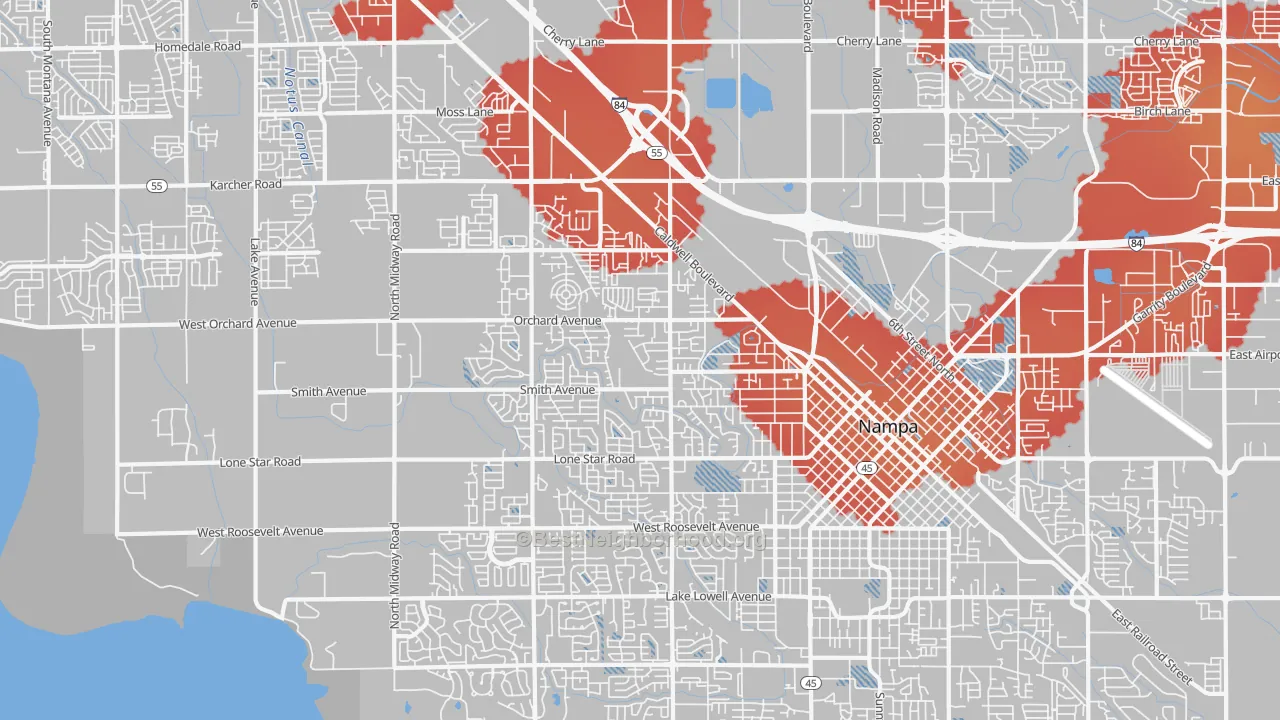 Transit Grade map of 83651, ID