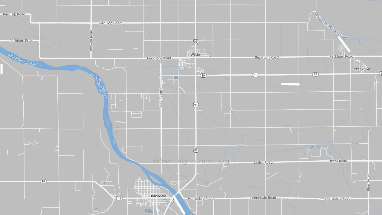 Transit Grade map of 83676, ID