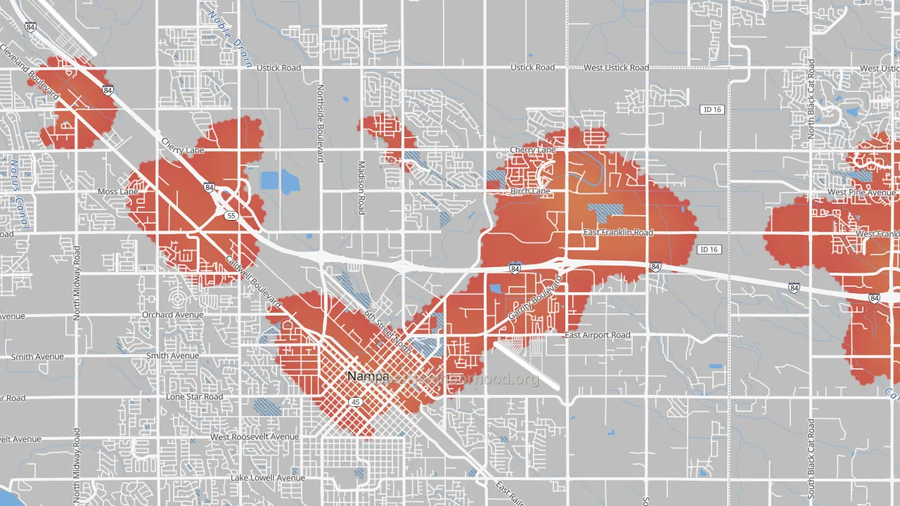Transit Grade map of 83687, ID