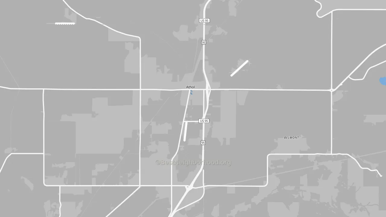 Transit Grade map of 83801, ID
