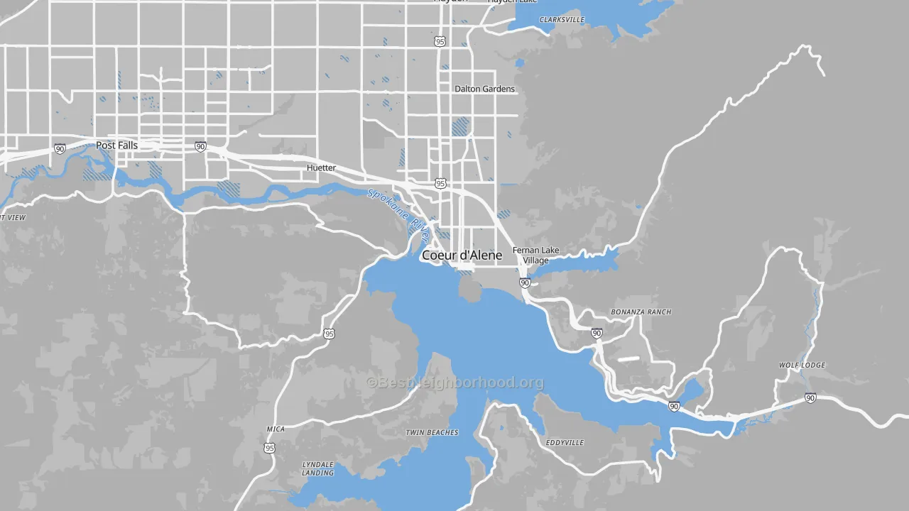 Transit Grade map of 83814, ID