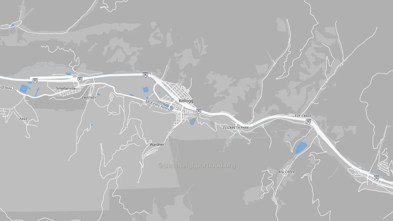 Transit Grade map of 83837, ID