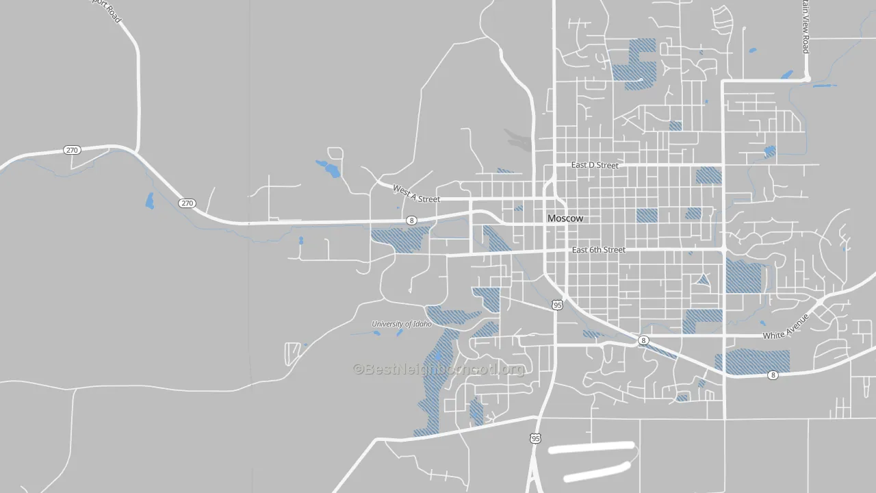 Transit Grade map of 83844, ID