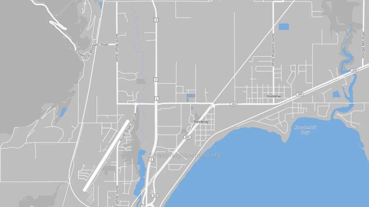 Transit Grade map of 83852, ID