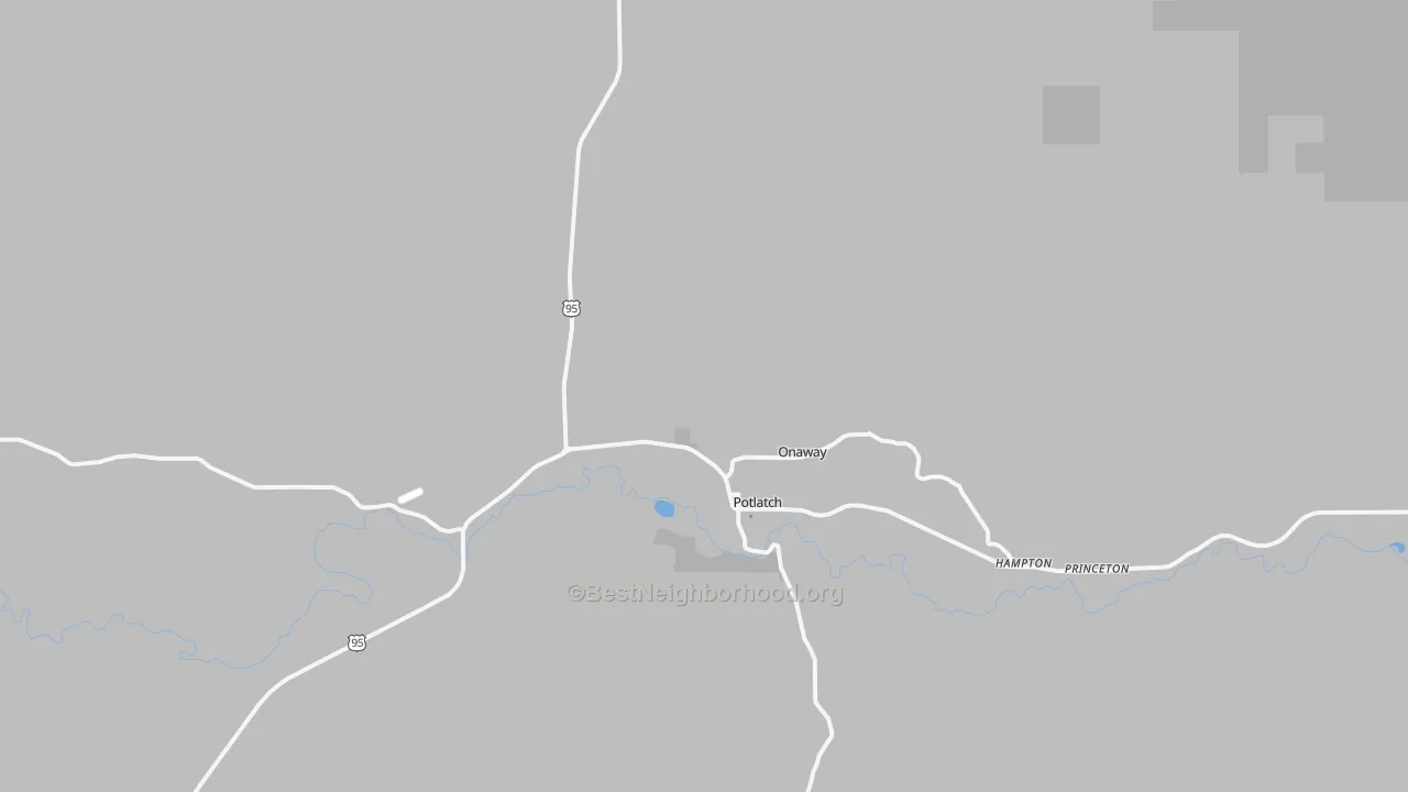 Transit Grade map of 83855, ID
