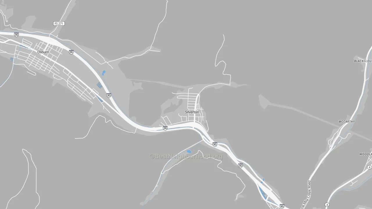 Transit Grade map of 83867, ID