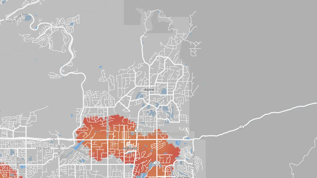 Transit Grade map of 84004, UT