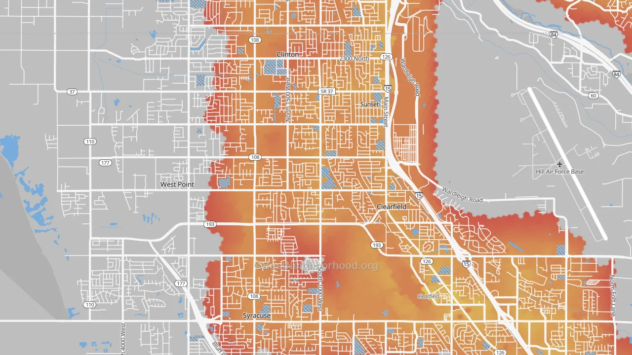 Transit Grade map of 84015, UT