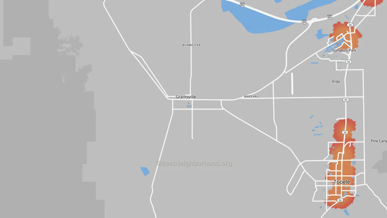 Transit Grade map of 84029, UT