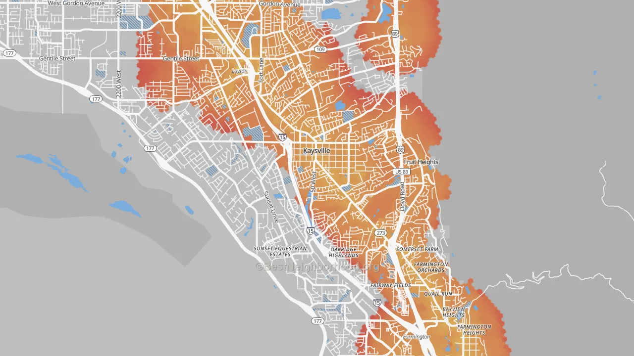 Transit Grade map of 84037, UT