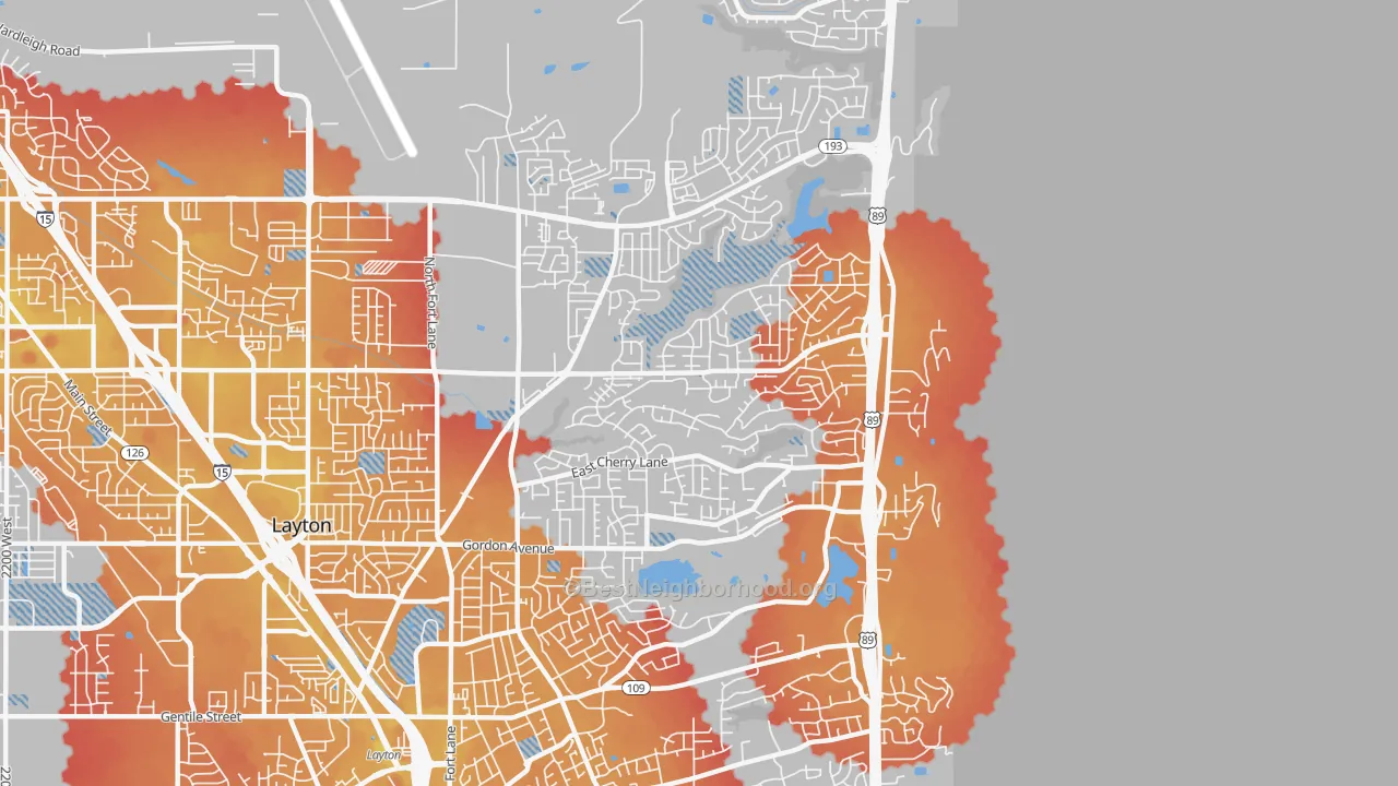 Transit Grade map of 84040, UT