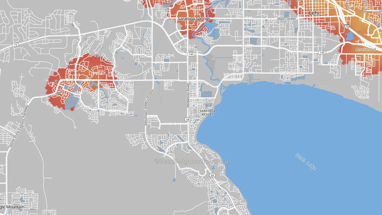 Transit Grade map of 84045, UT