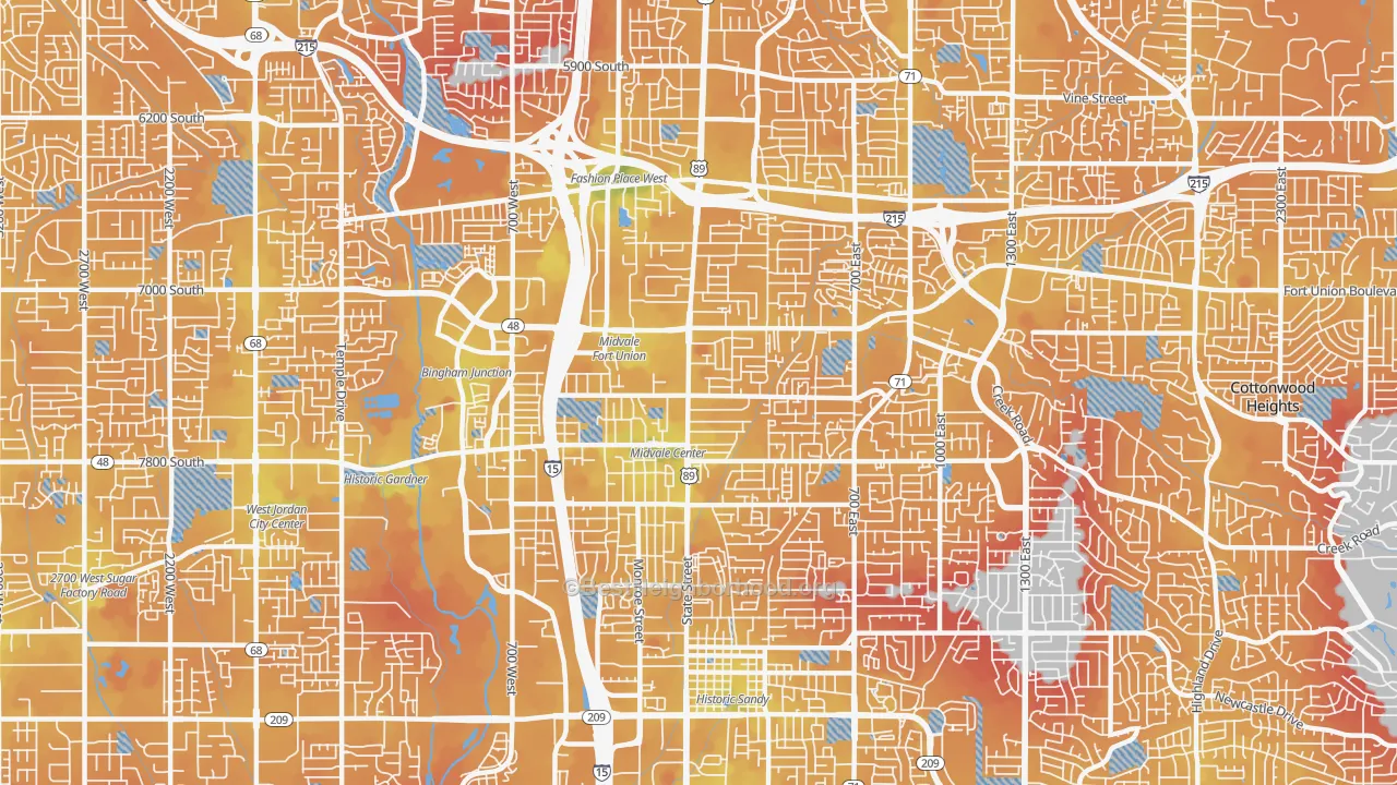 Transit Grade map of 84047, UT