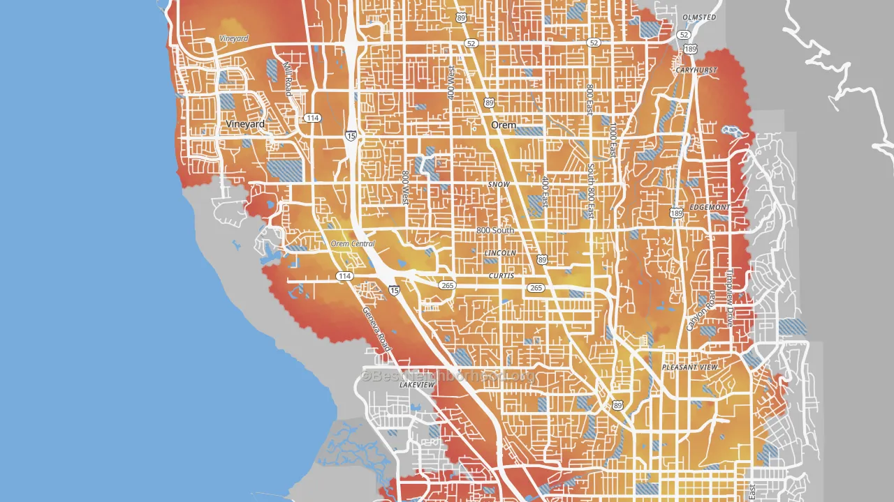 Transit Grade map of 84058, UT