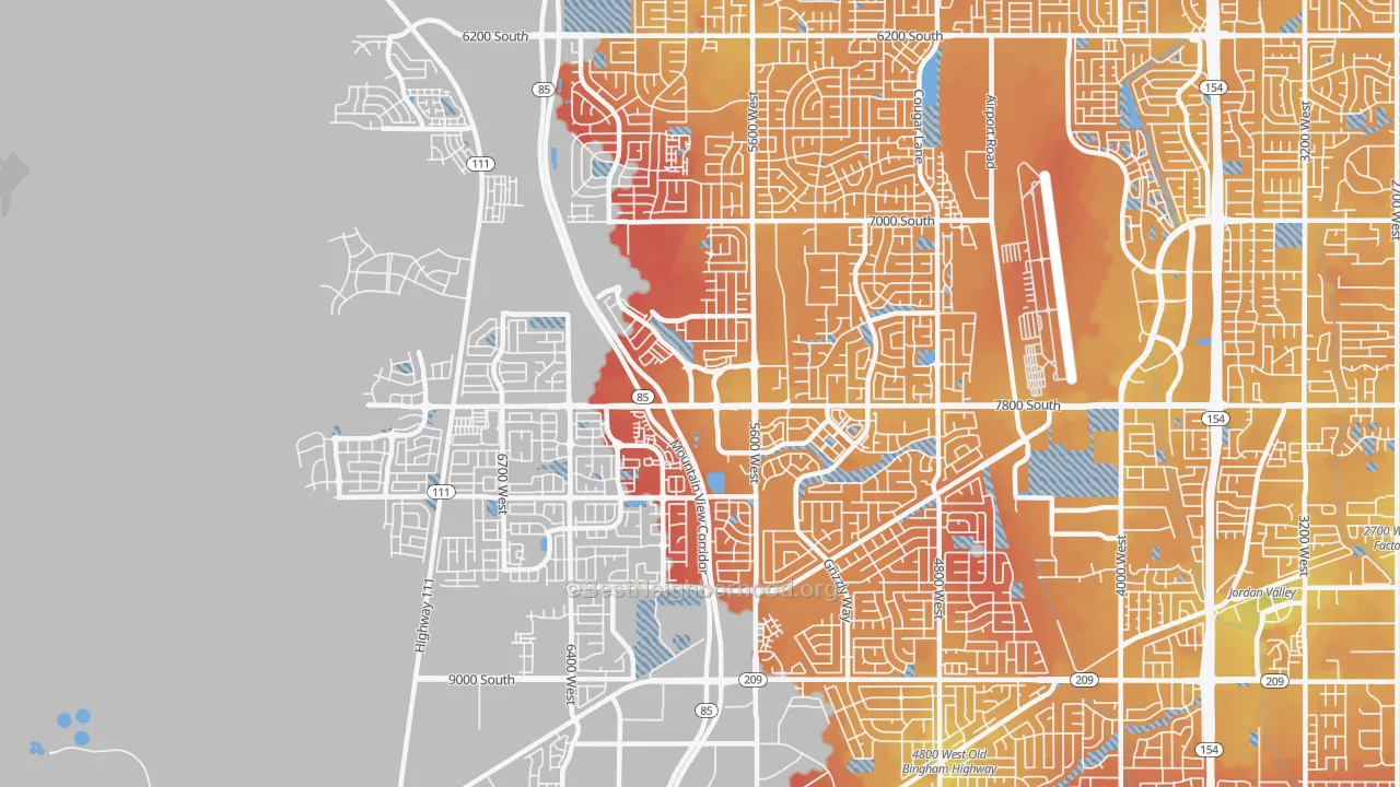 Transit Grade map of 84081, UT