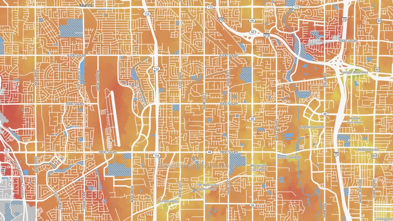 Transit Grade map of 84084, UT