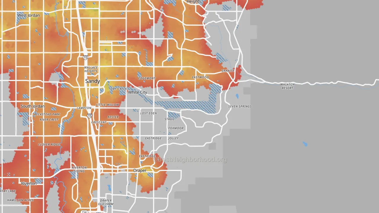 Transit Grade map of 84092, UT