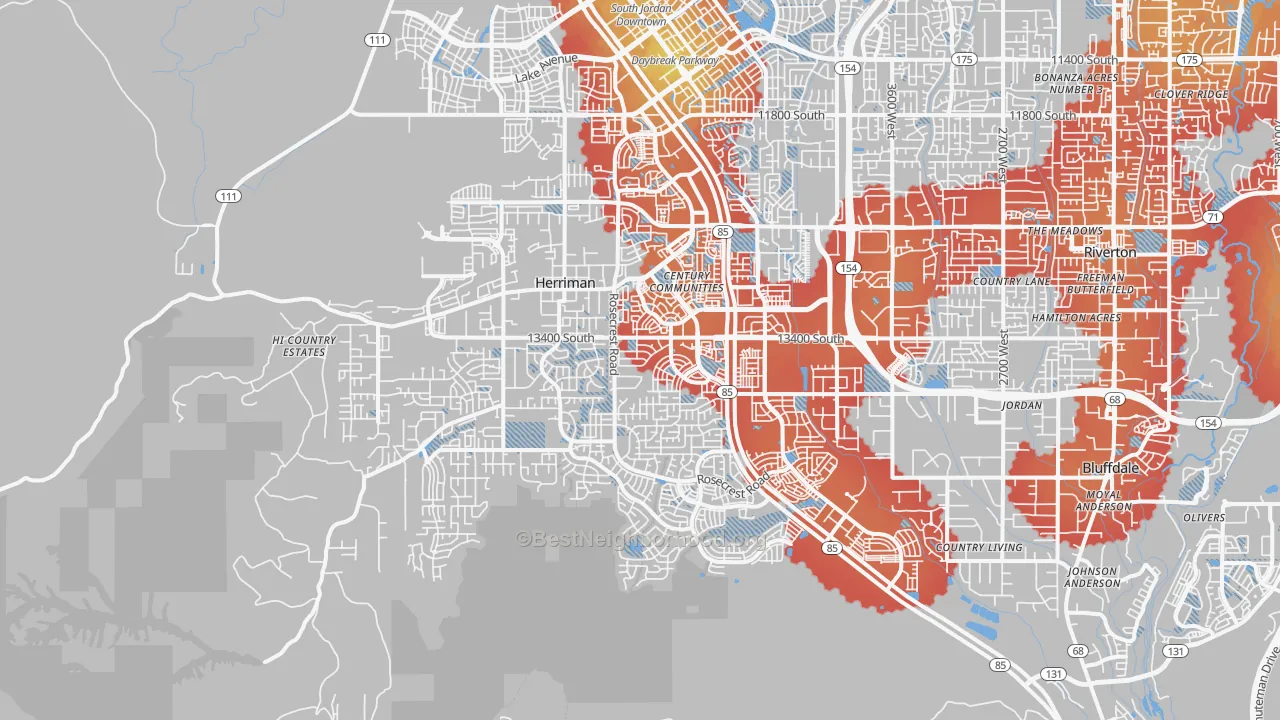 Transit Grade map of 84096, UT