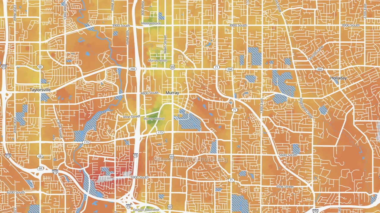 Transit Grade map of 84107, UT