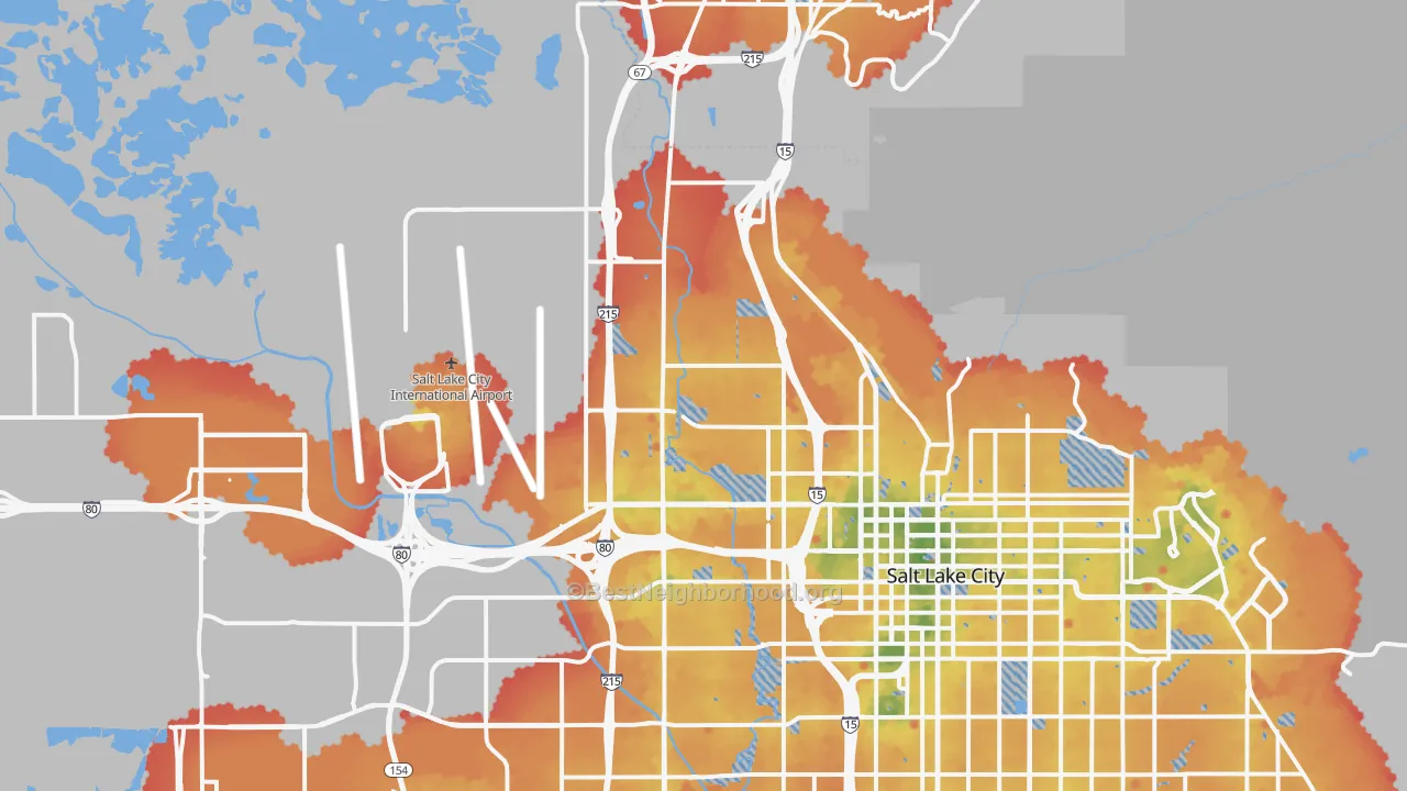 Transit Grade map of 84116, UT