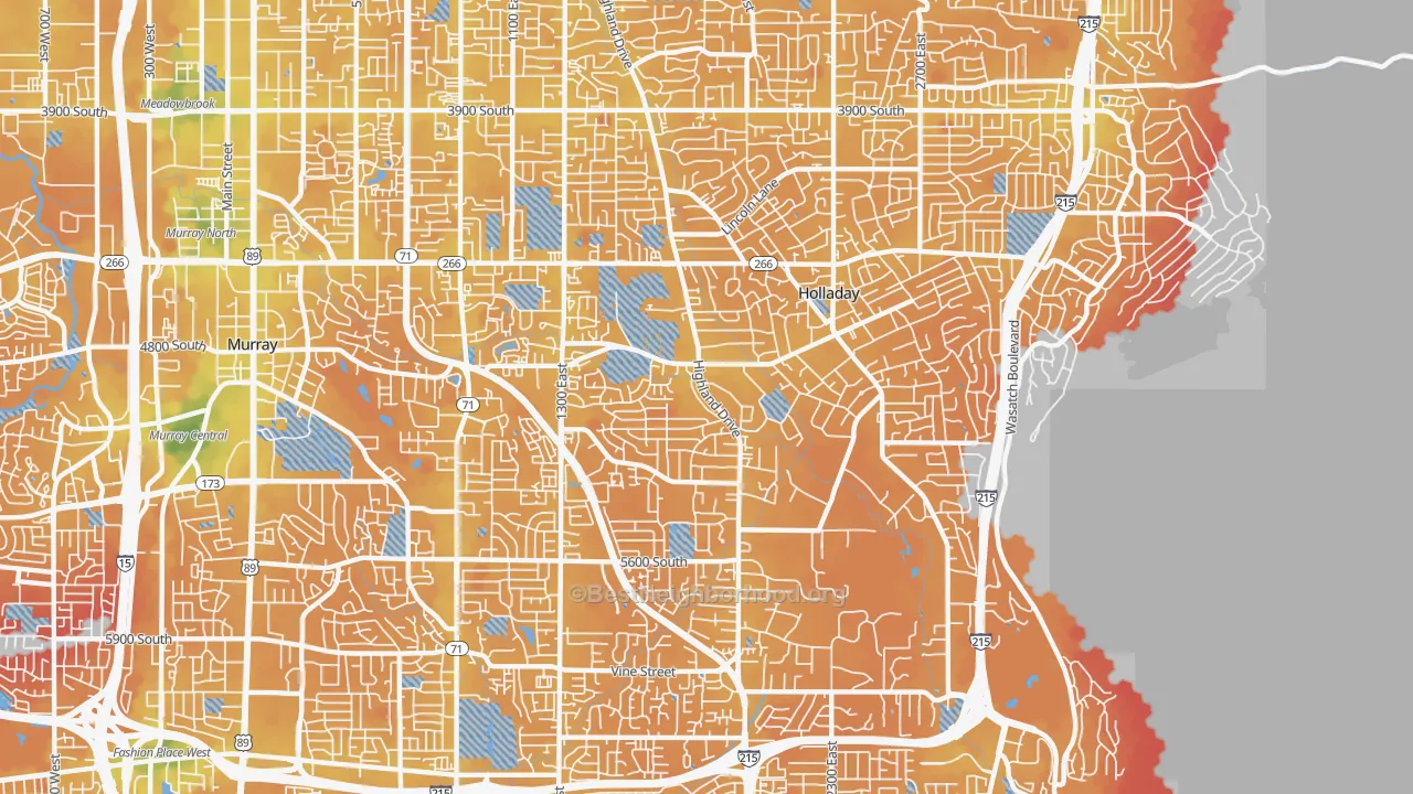 Transit Grade map of 84117, UT