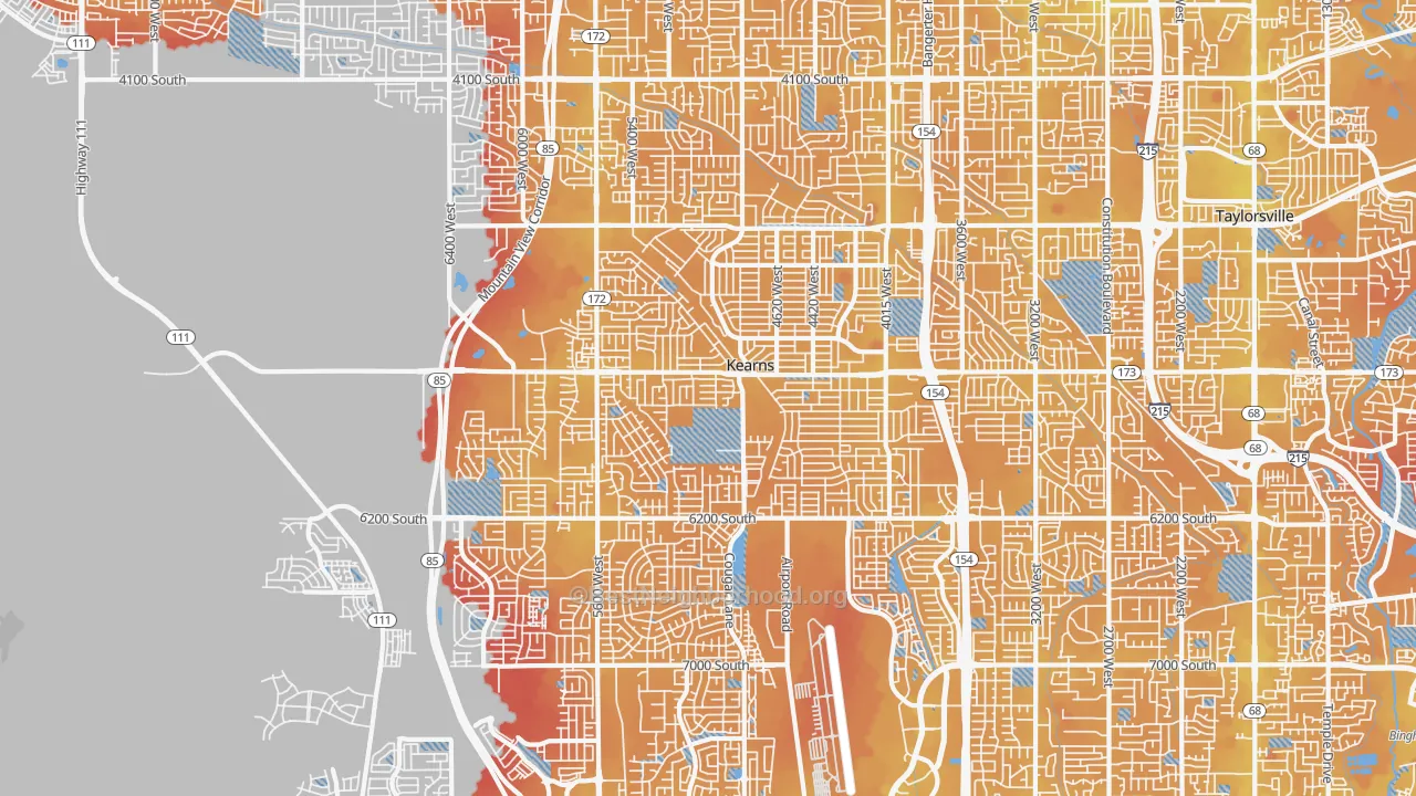 Transit Grade map of 84118, UT