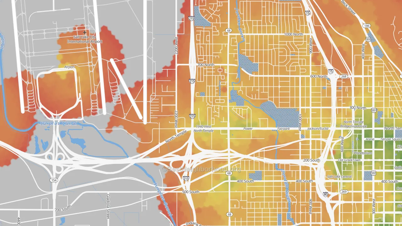 Transit Grade map of 84134, UT