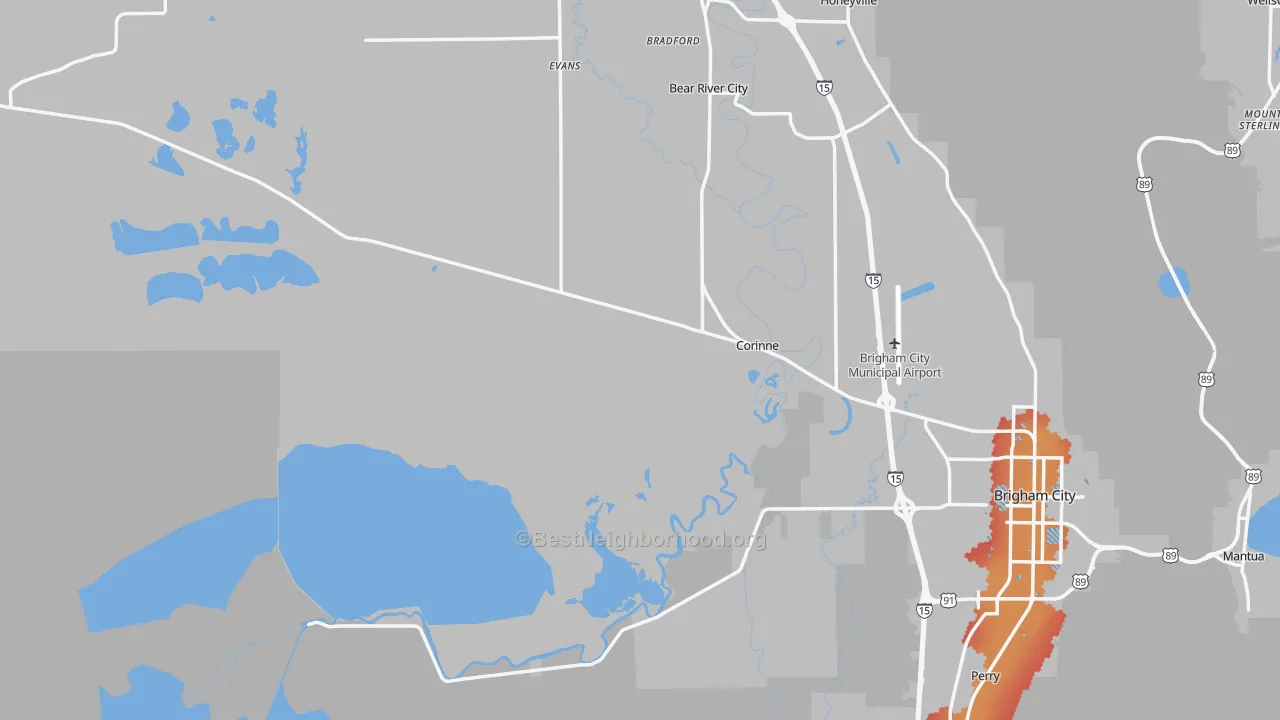 Transit Grade map of 84307, UT