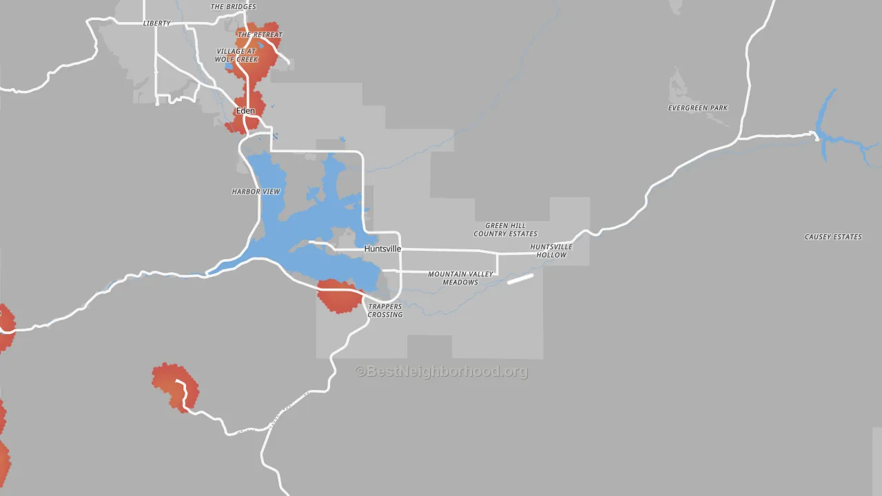Transit Grade map of 84317, UT