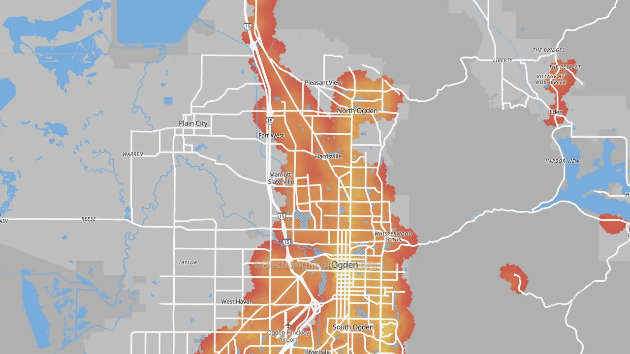 Transit Grade map of 84404, UT