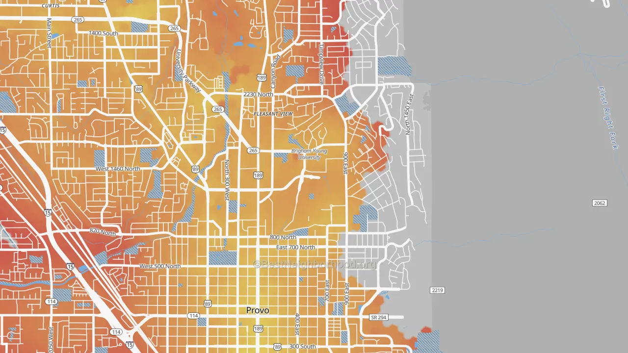 Transit Grade map of 84602, UT