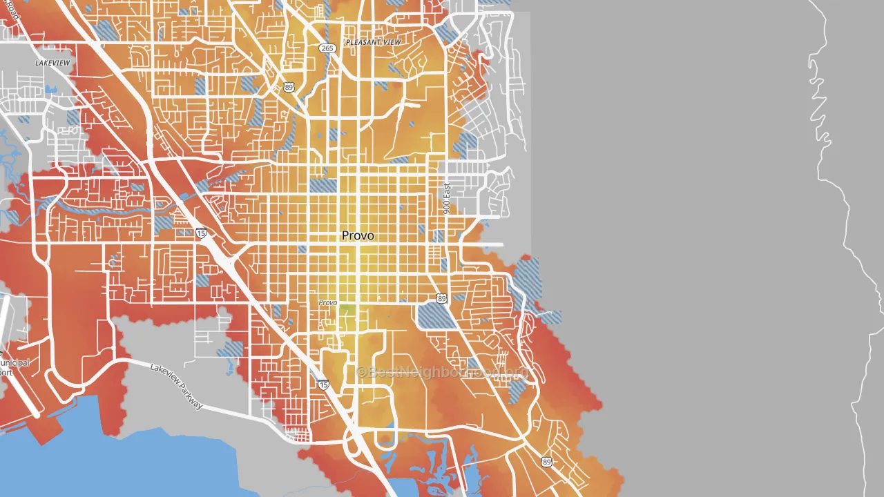 Transit Grade map of 84606, UT