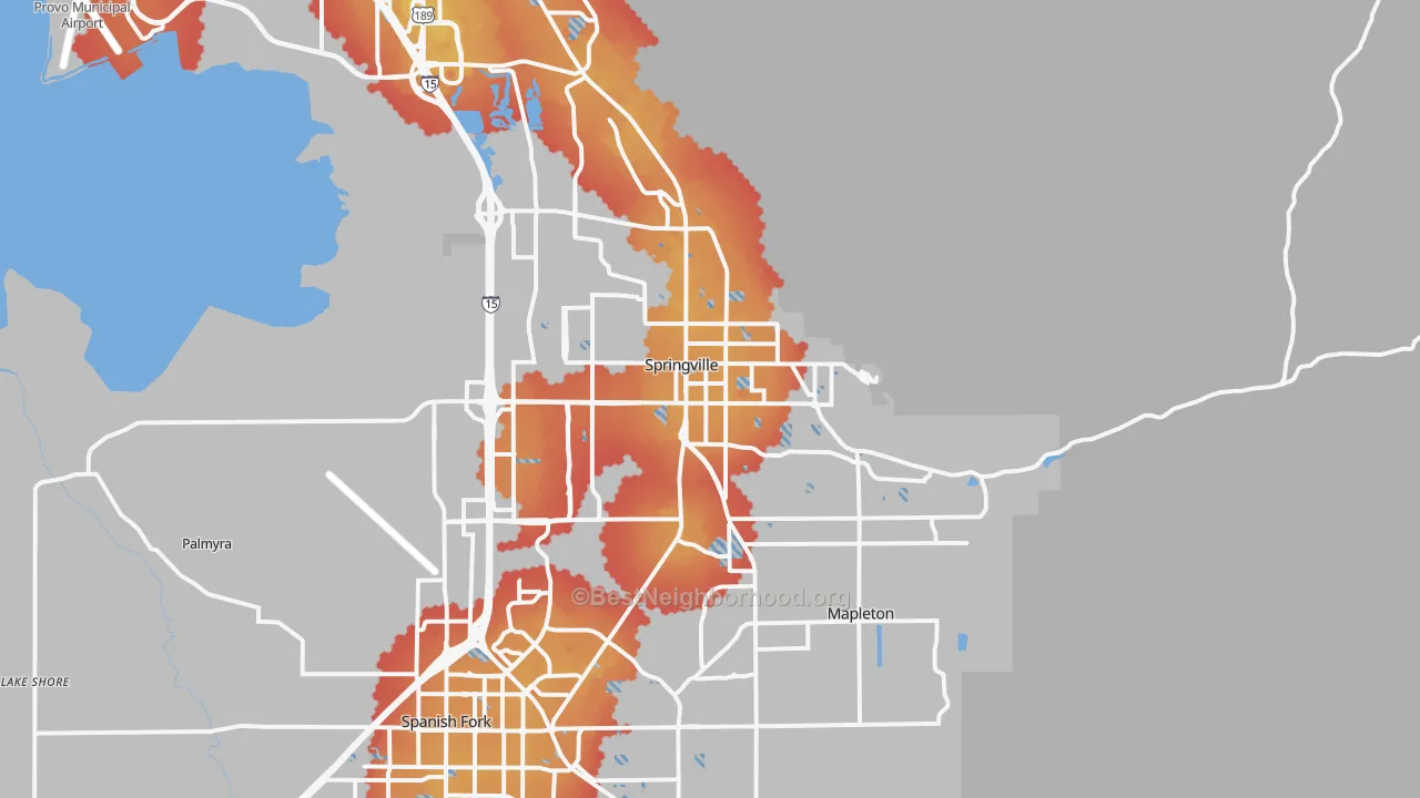 Transit Grade map of 84663, UT