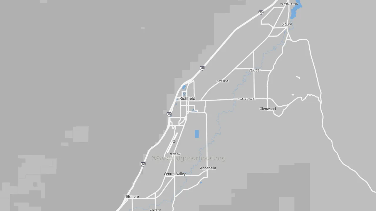 Transit Grade map of 84701, UT
