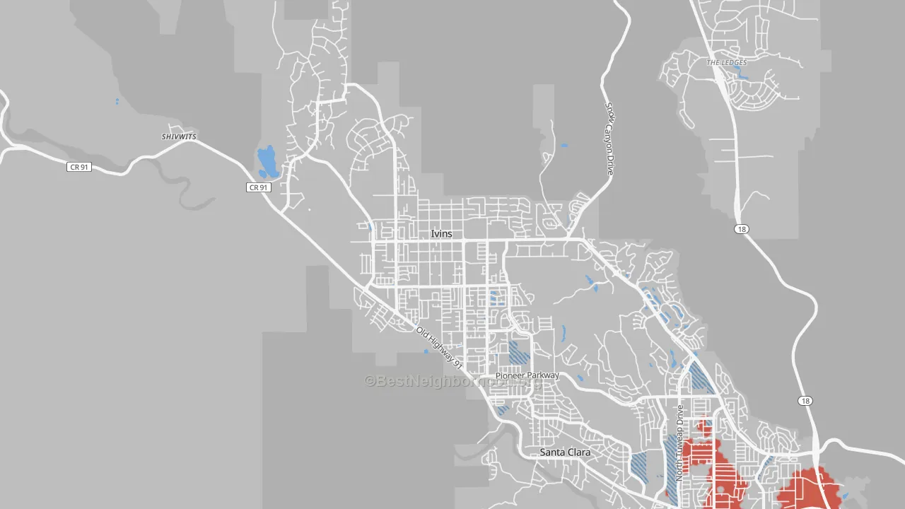 Transit Grade map of 84738, UT