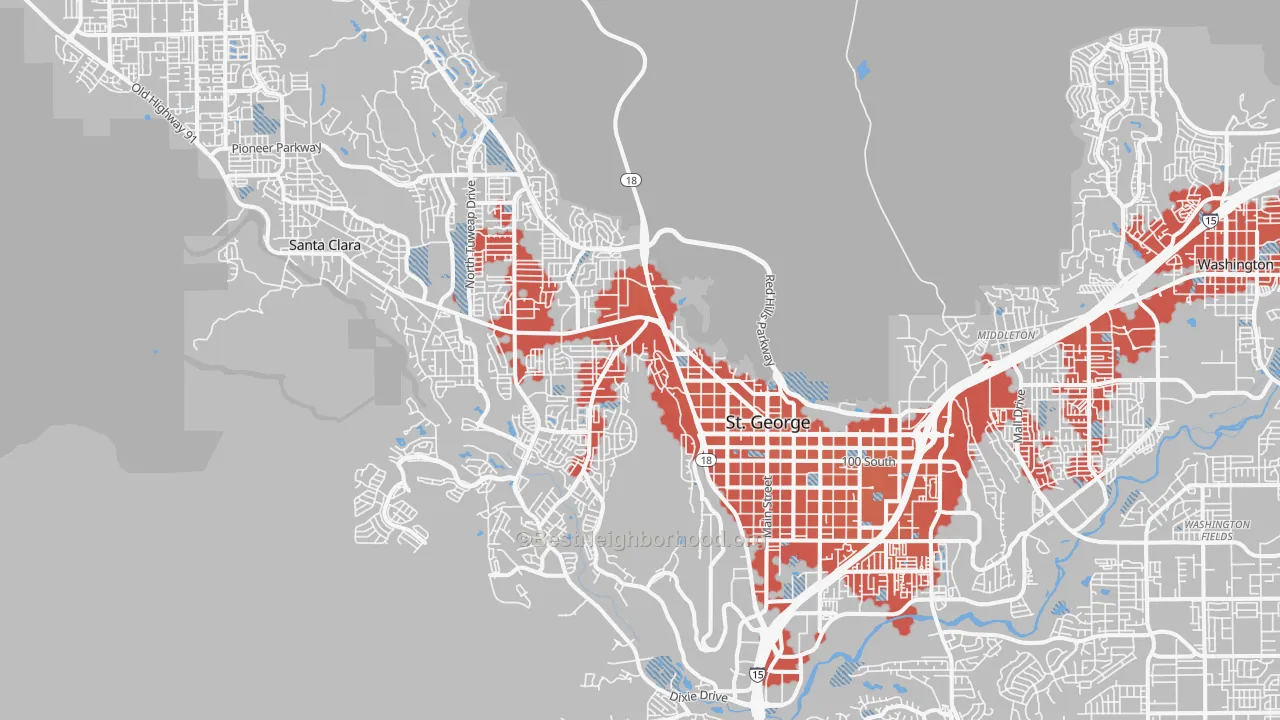 Transit Grade map of 84770, UT