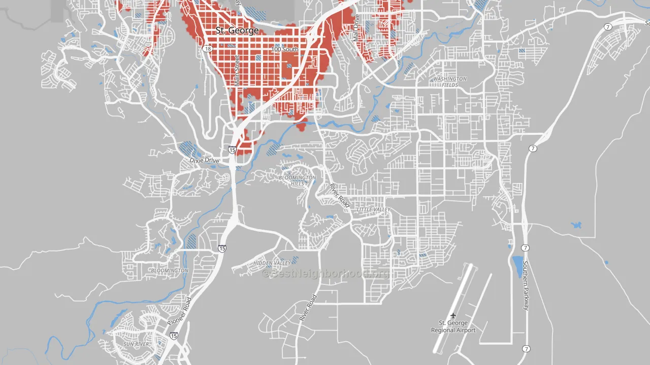 Transit Grade map of 84790, UT