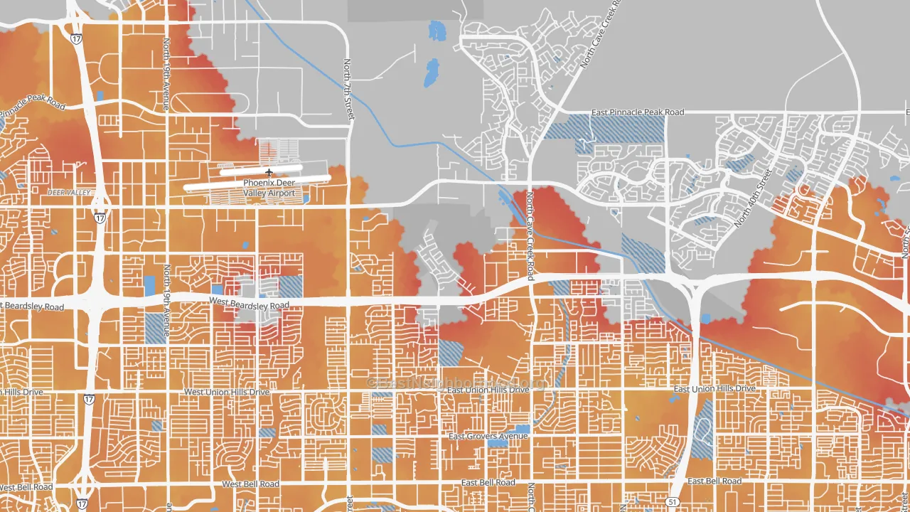 Transit Grade map of 85024, AZ