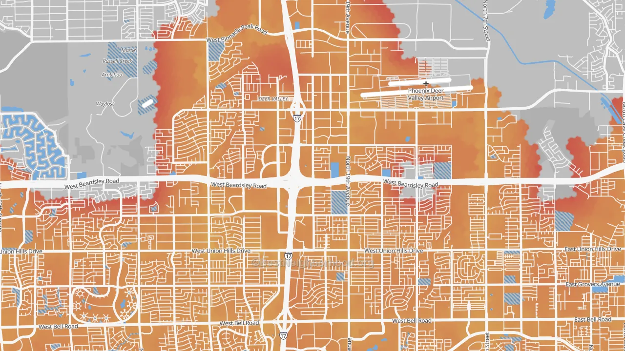 Transit Grade map of 85027, AZ