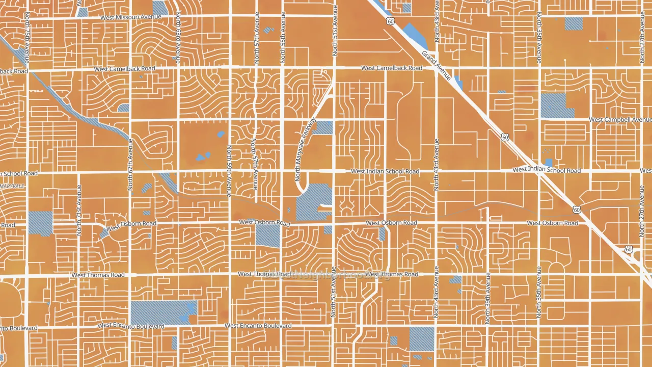 Transit Grade map of 85031, AZ