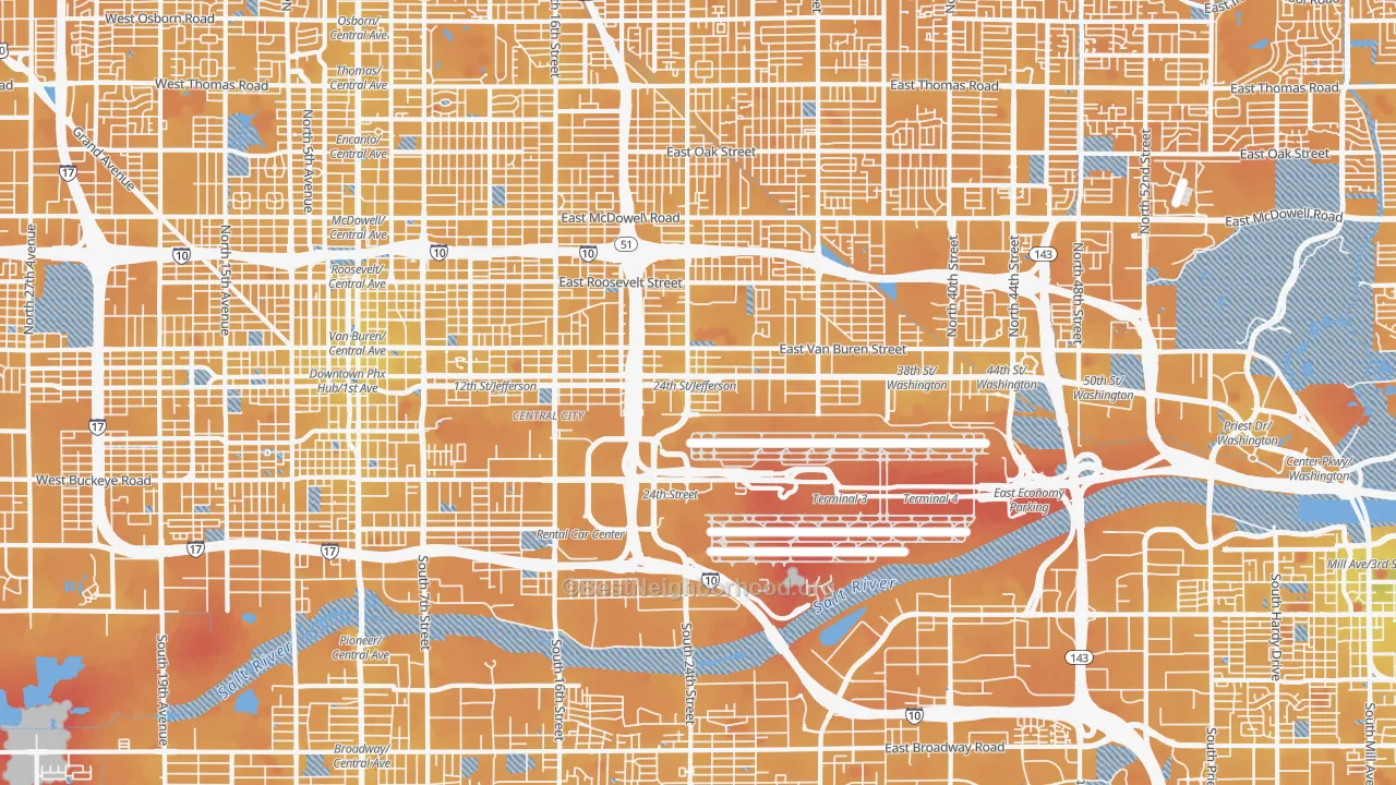Transit Grade map of 85034, AZ