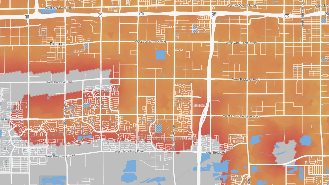 Transit Grade map of 85043, AZ