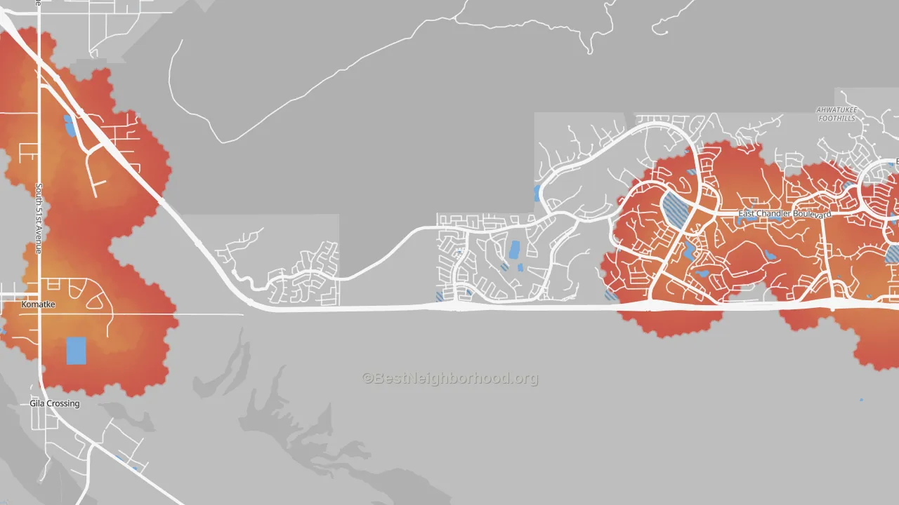 Transit Grade map of 85045, AZ