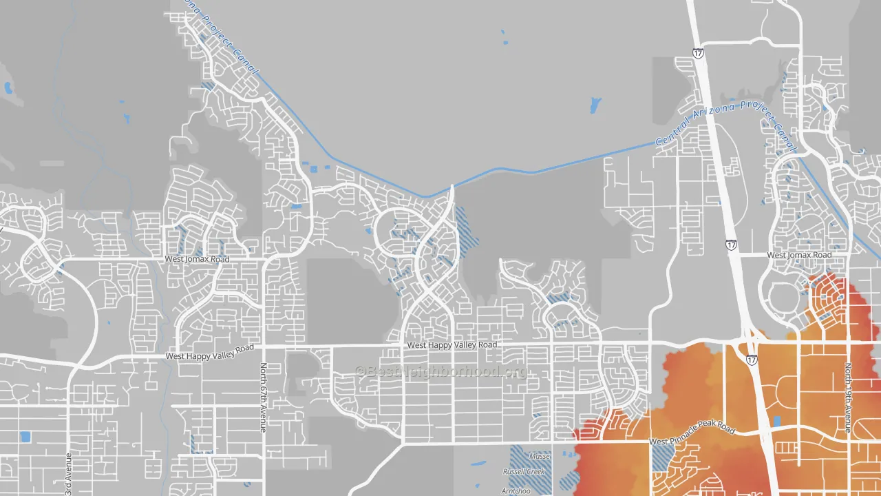Transit Grade map of 85083, AZ
