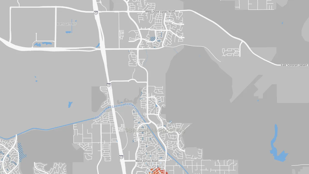 Transit Grade map of 85085, AZ