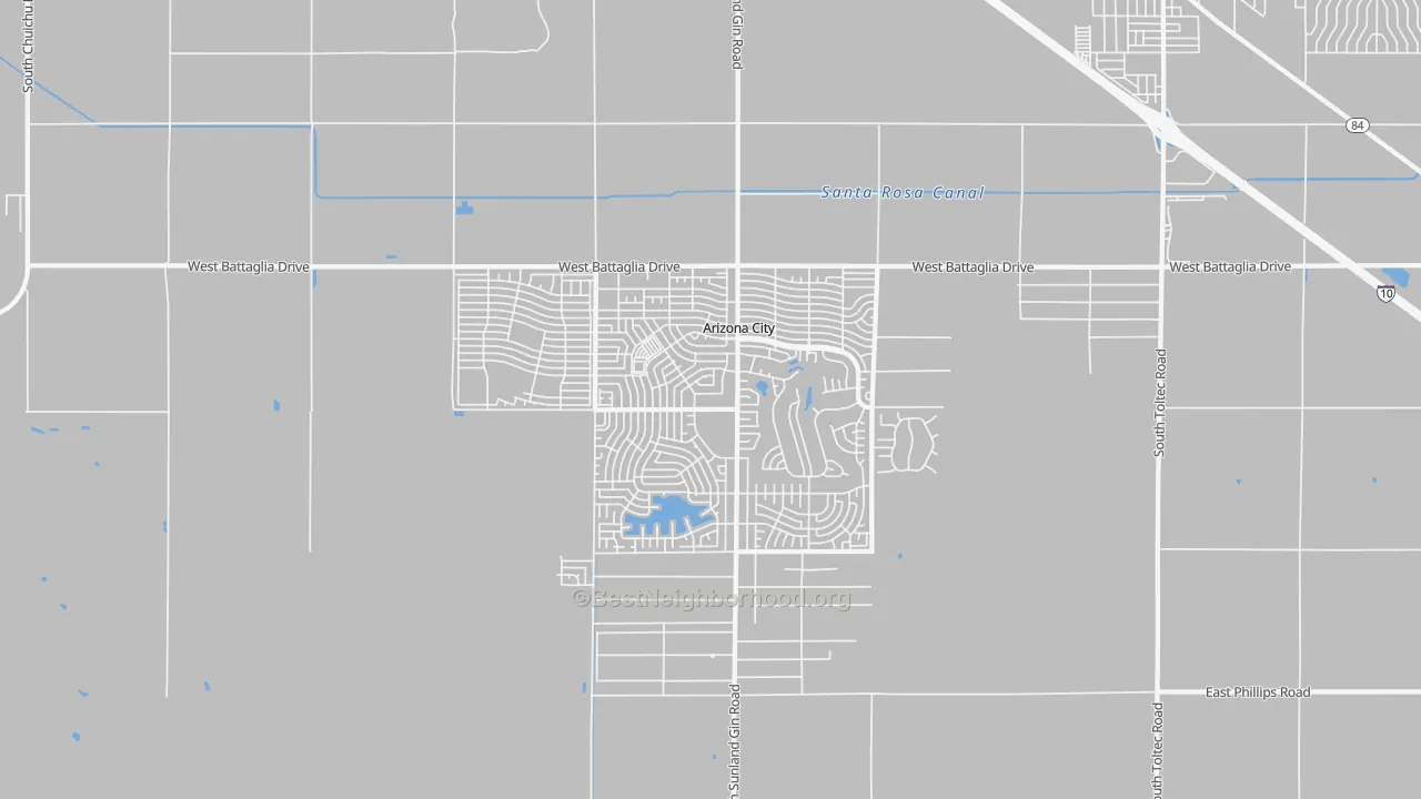 Transit Grade map of 85123, AZ