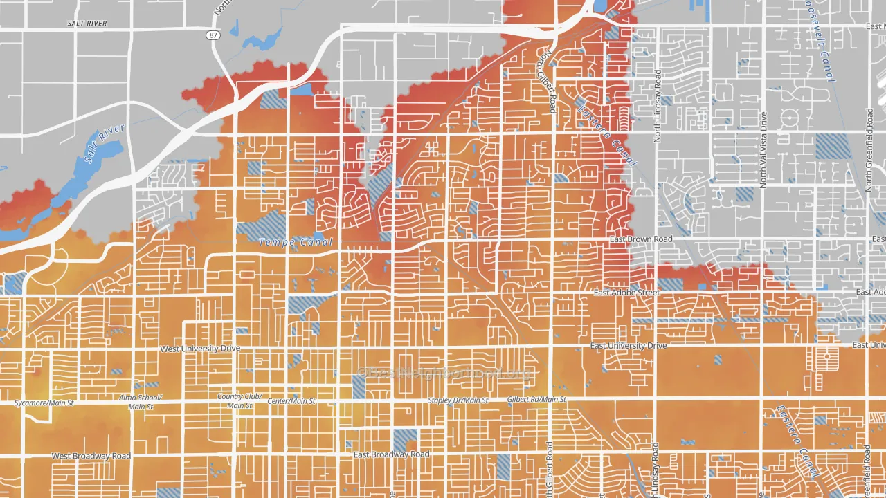 Transit Grade map of 85203, AZ
