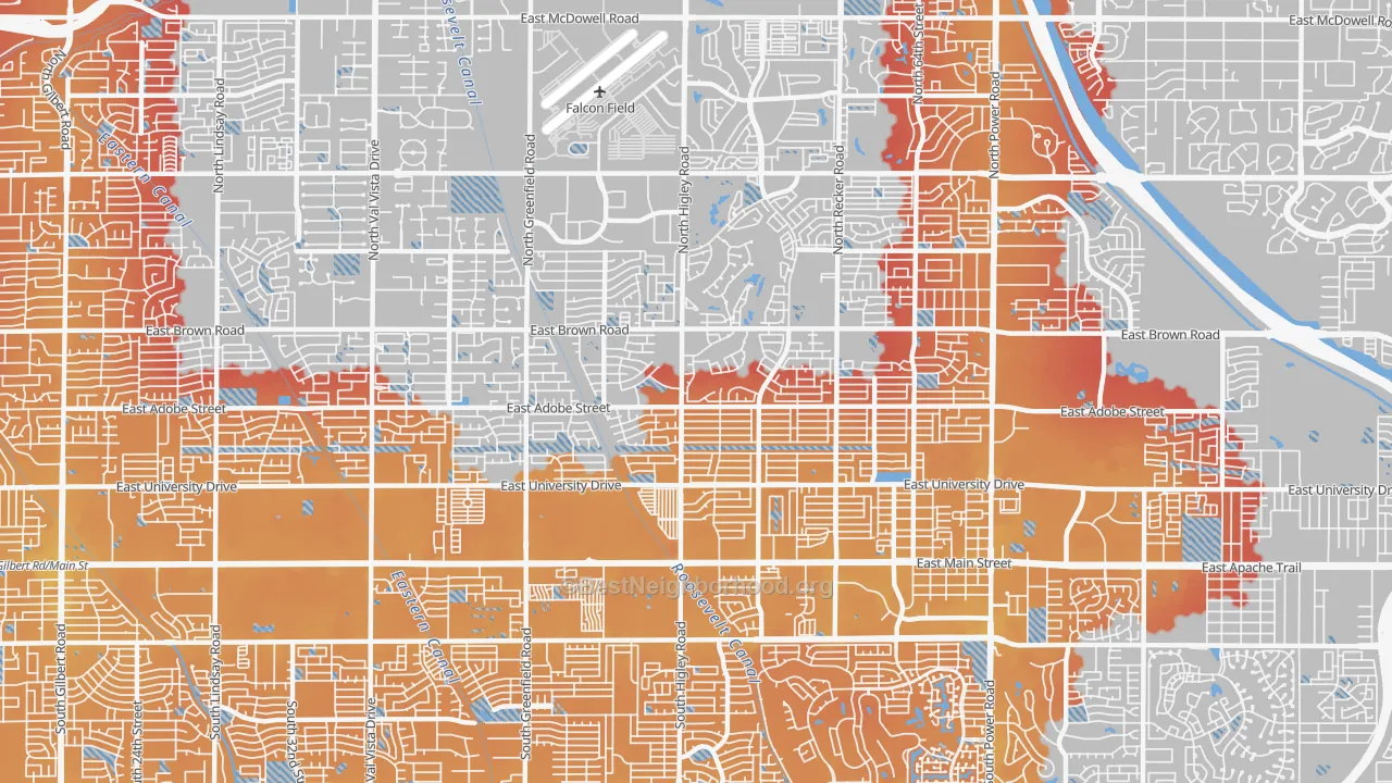 Transit Grade map of 85205, AZ
